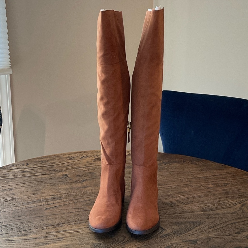 Elegant Tan Over the Knee Women's Boots